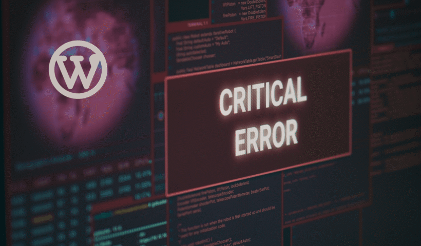 Critical Errors on Wordpress